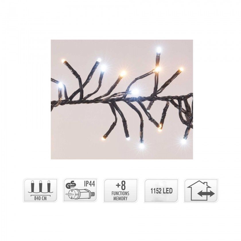Grinalda 1152 Leds Luz Quente e Fria 8.5M