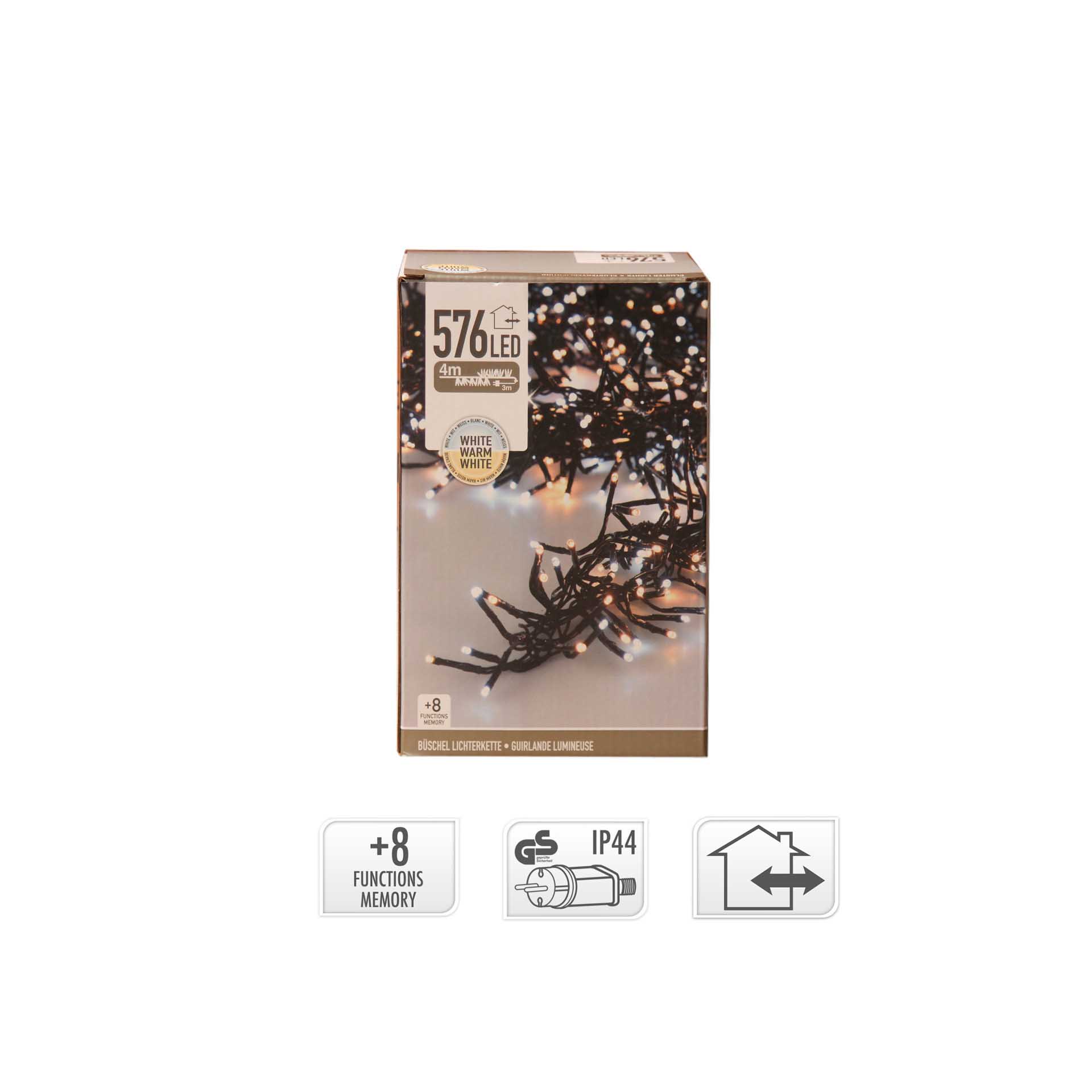 Grinalda 576 Leds Luz Quente e Fria 4M
