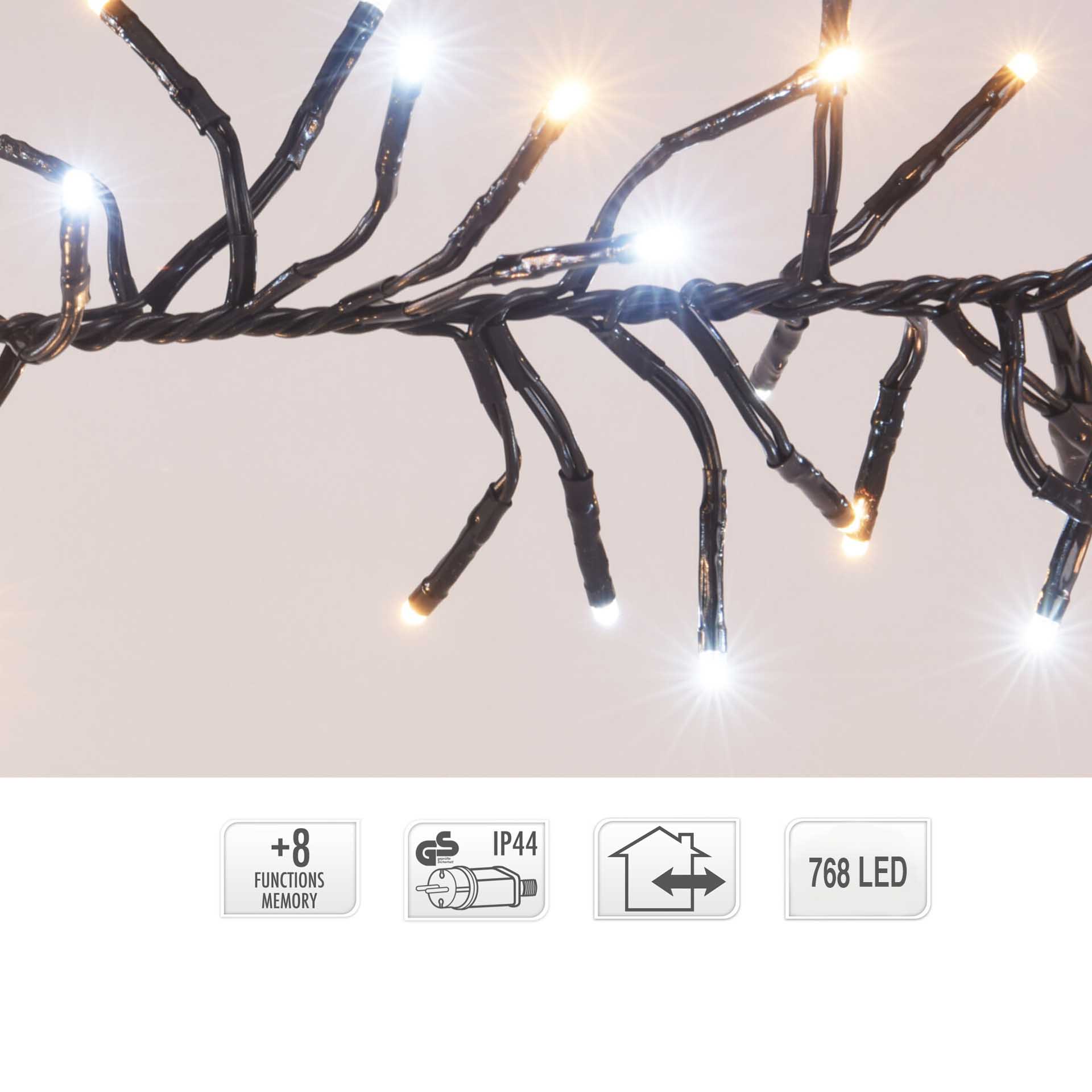 Grinalda 768 Leds Luz Quente e Fria 5.5M