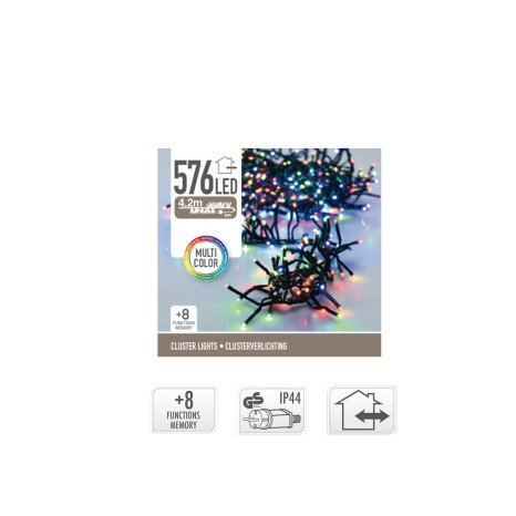 Grinalda 576 Leds Luz Multicor 4M - Image product