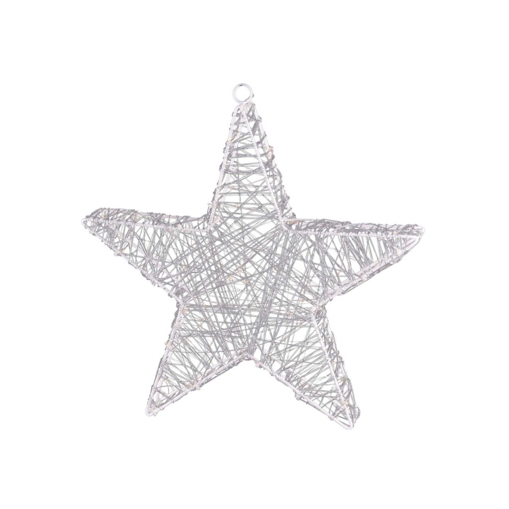 Estrela Acrilica Luz Quente 50Led 40CM
