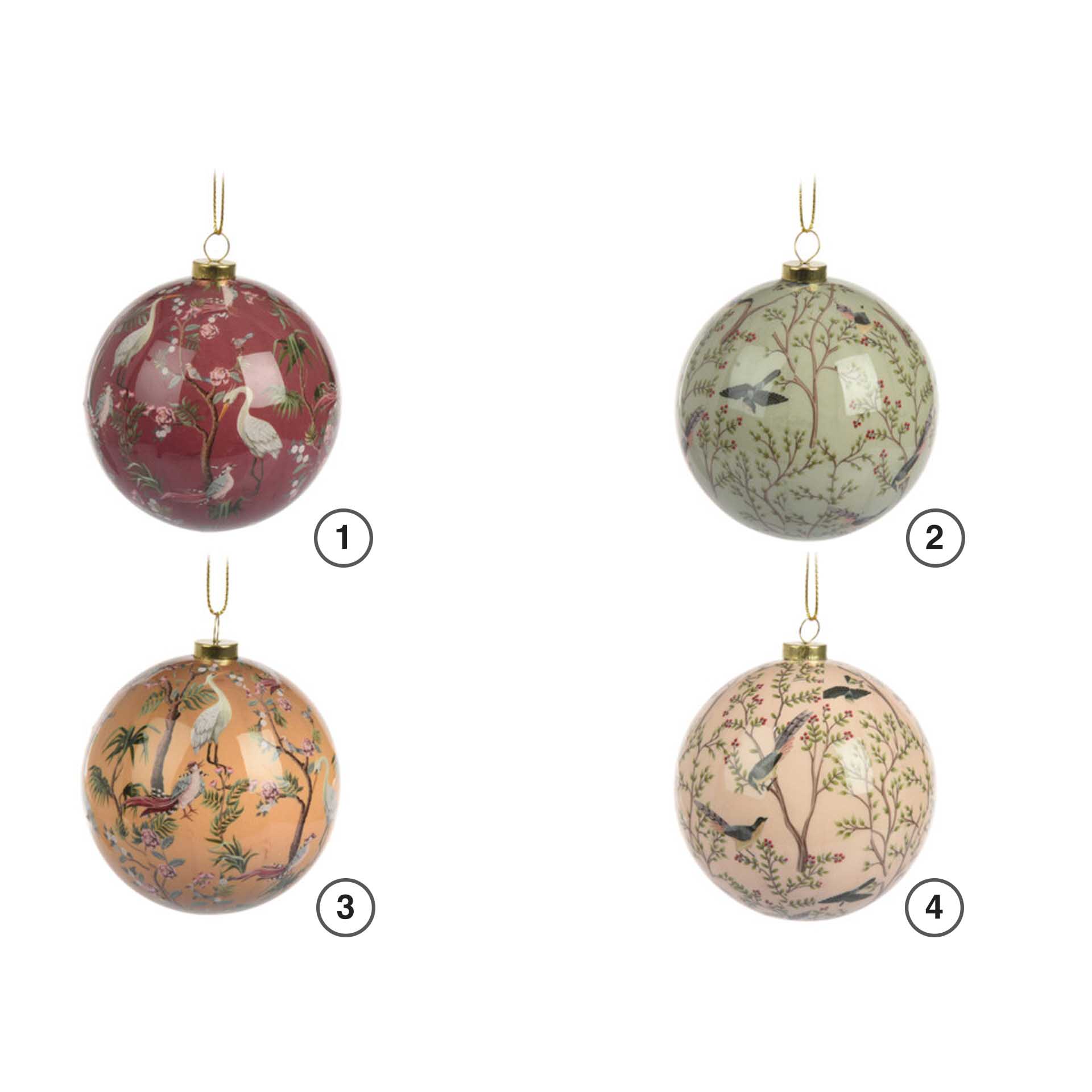 Bola Natal Bird 8CM