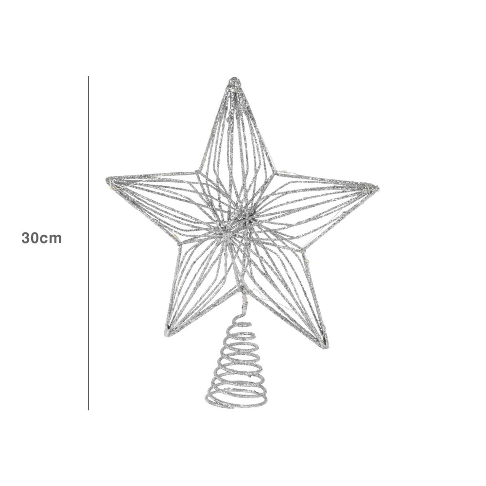 Estrela NatalLed Prateada 30CM