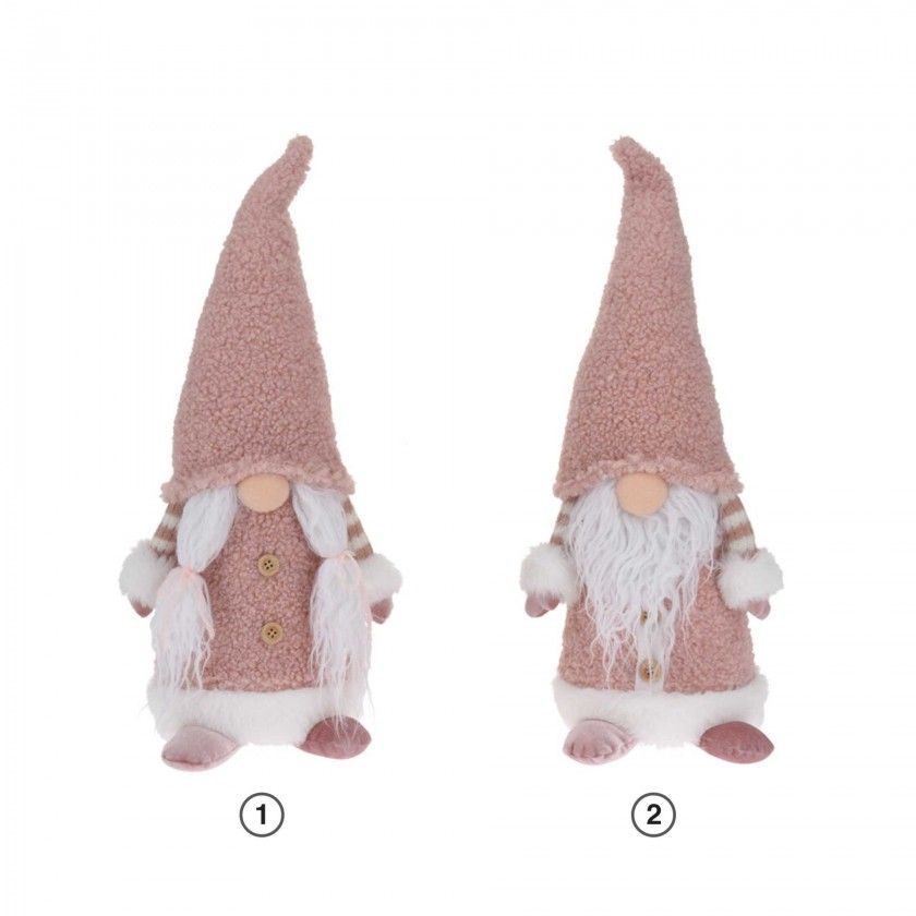 Figura Gnomo Rosa 20X59CM