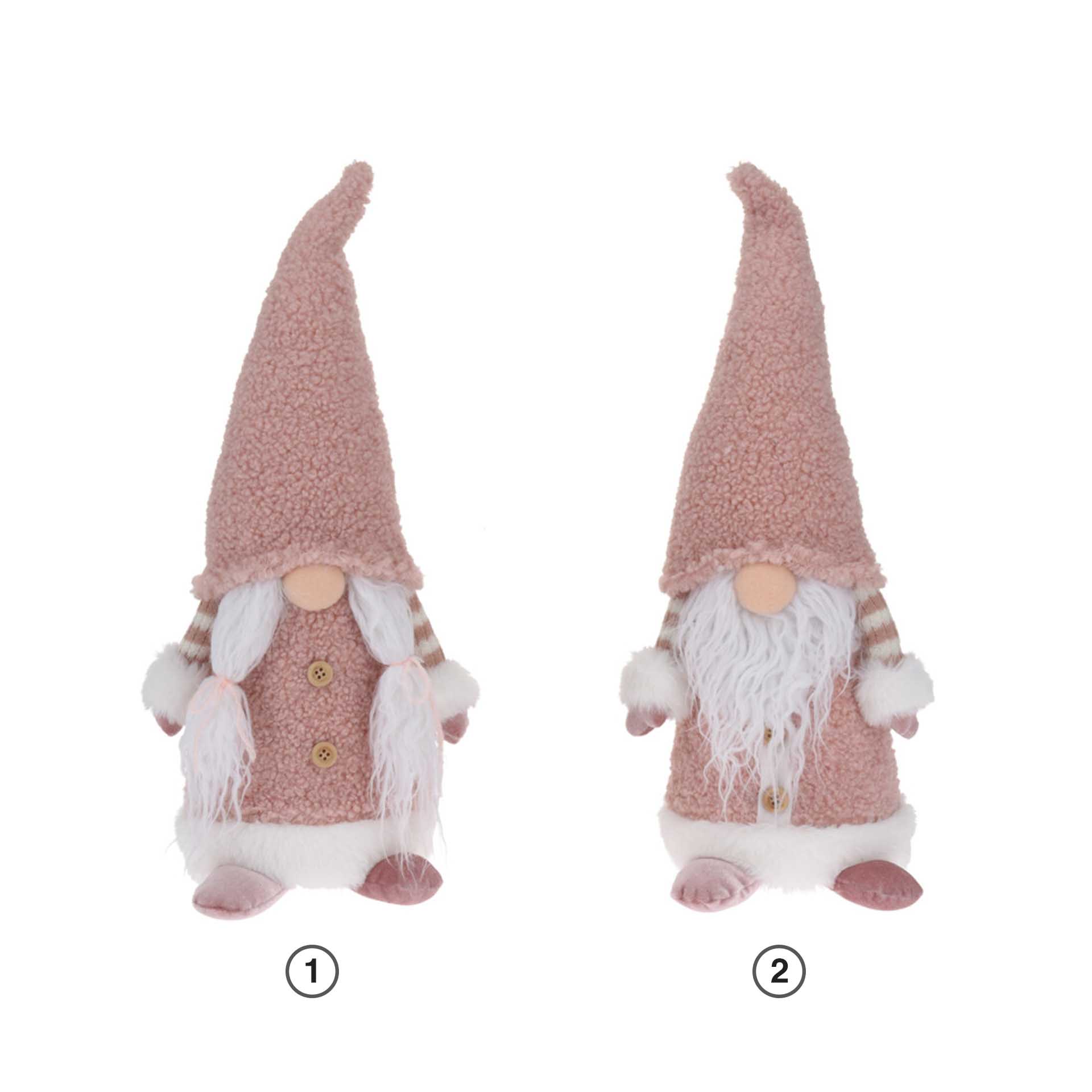 Figura Gnomo Rosa 20X59CM