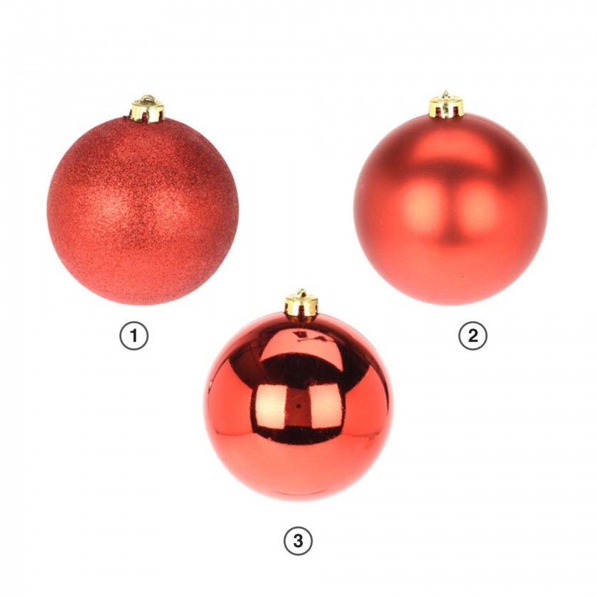 Bola Natal Vermelho 12CM