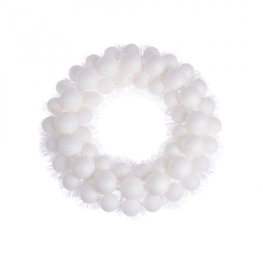 Coroa Natal Branca 39CM