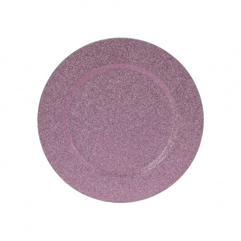 Prato Marcador Rosa 33CM Prato Marcador Rosa 33CM