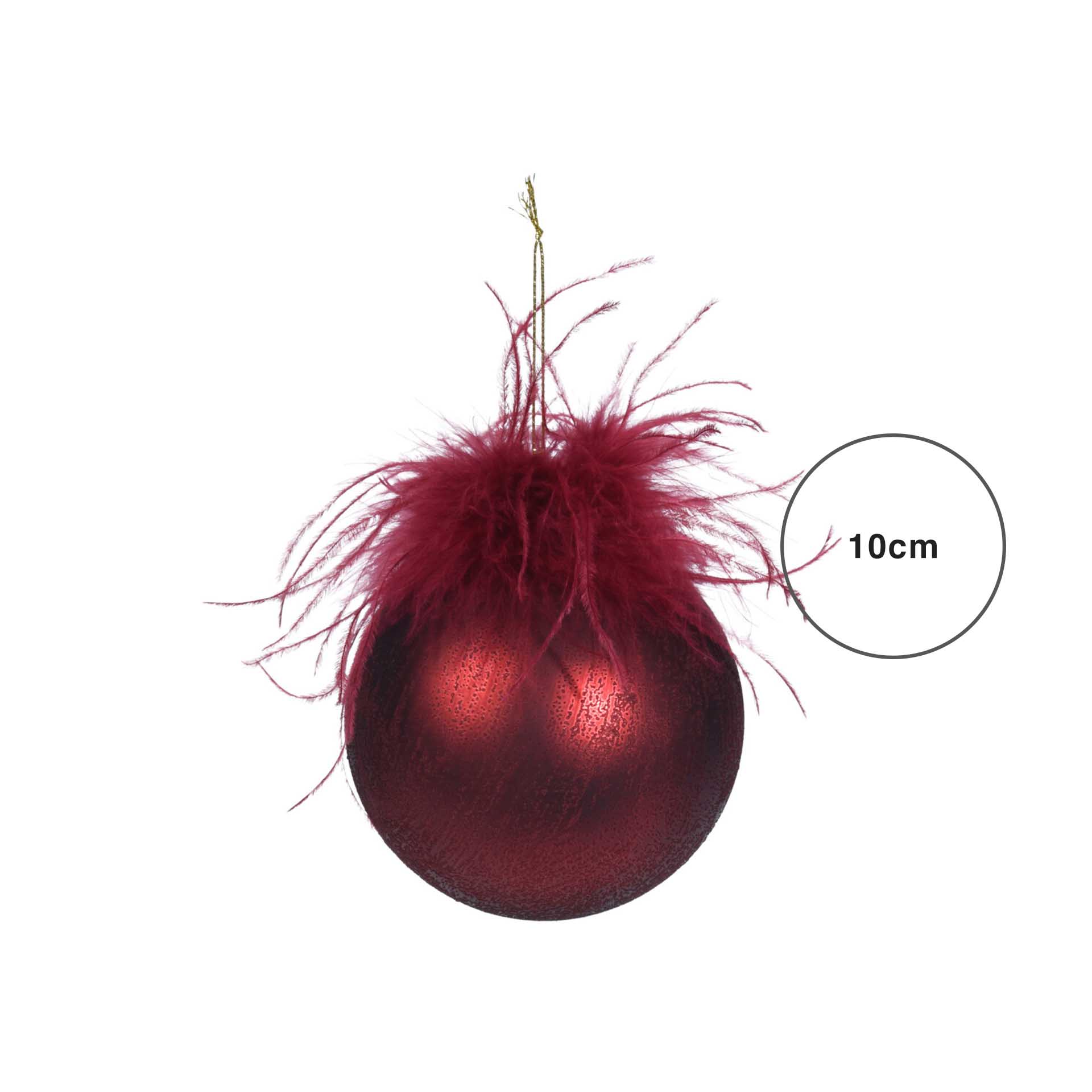 Bola Natal Plumas 10CM