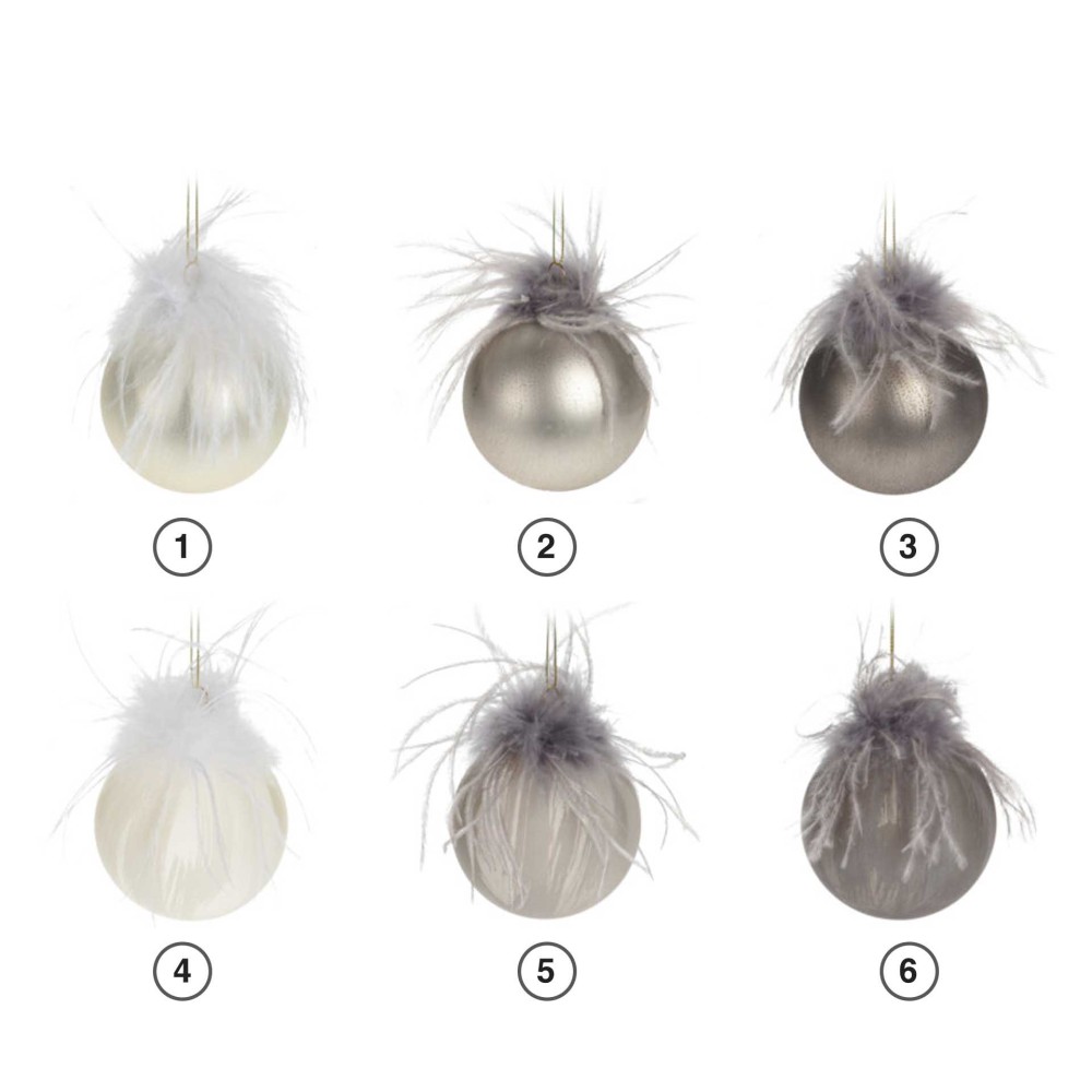 Bola Natal Plumas 8CM
