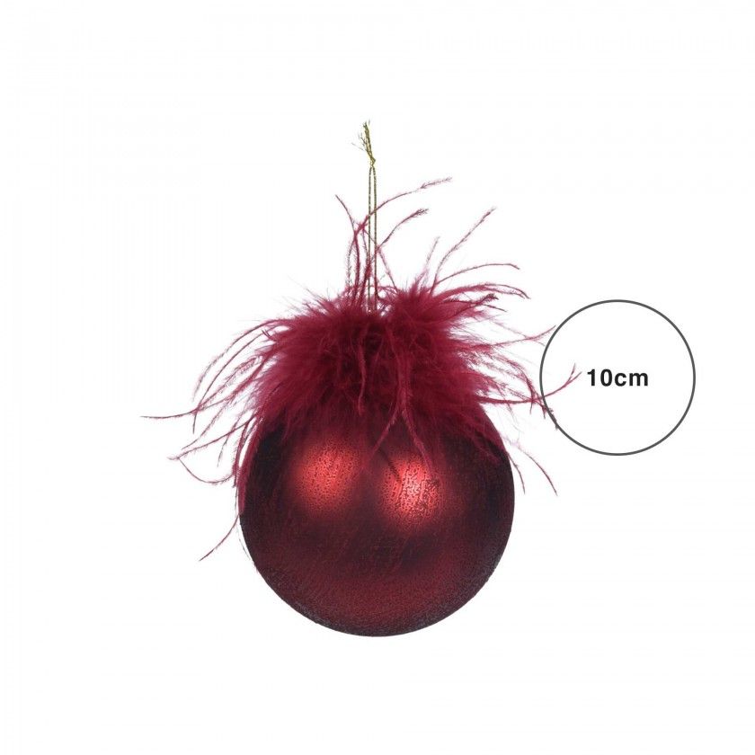 Bola Natal Plumas 10CM Bola Natal Plumas 10CM