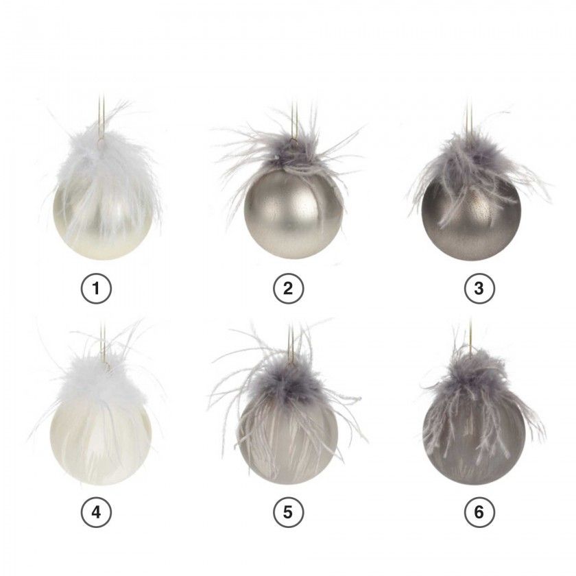 Bola Natal Plumas 8CM Bola Natal Plumas 8CM