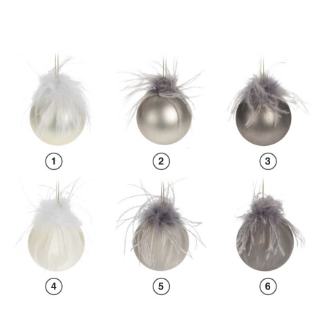 Bola Natal Plumas 8CM - Image product