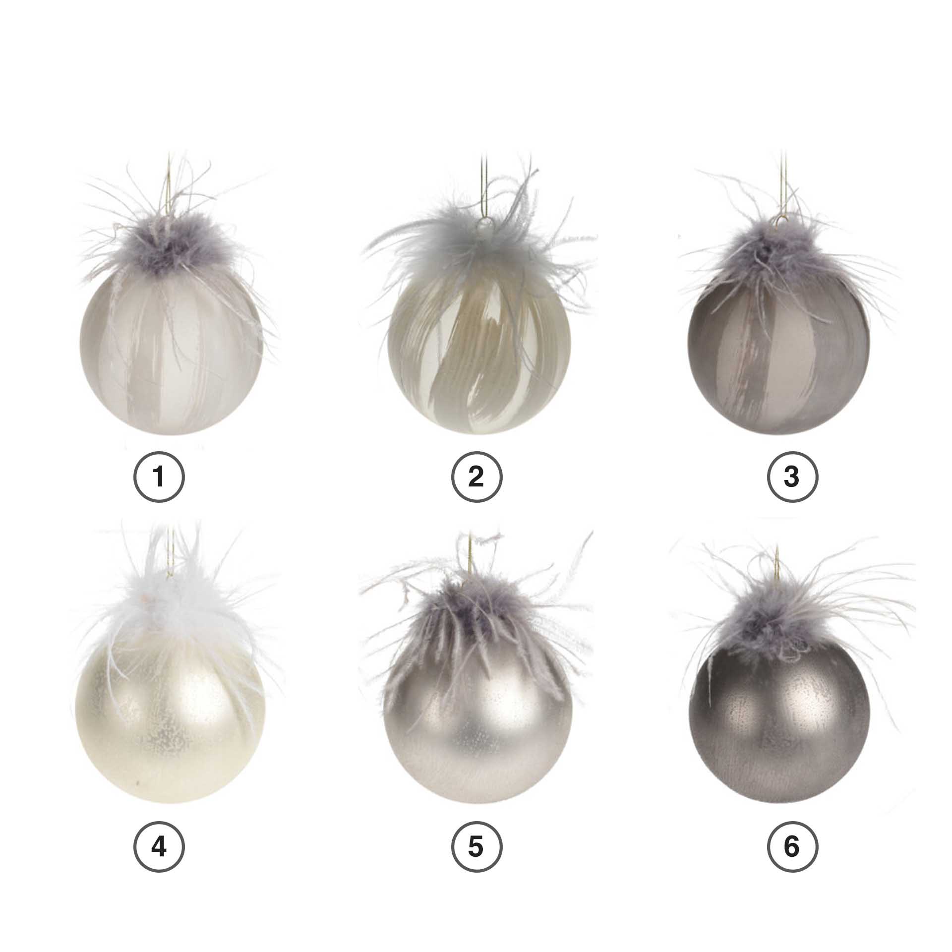 Bola Natal Plumas 10CM