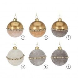 Bola Natal Metal e Veludo 8CM