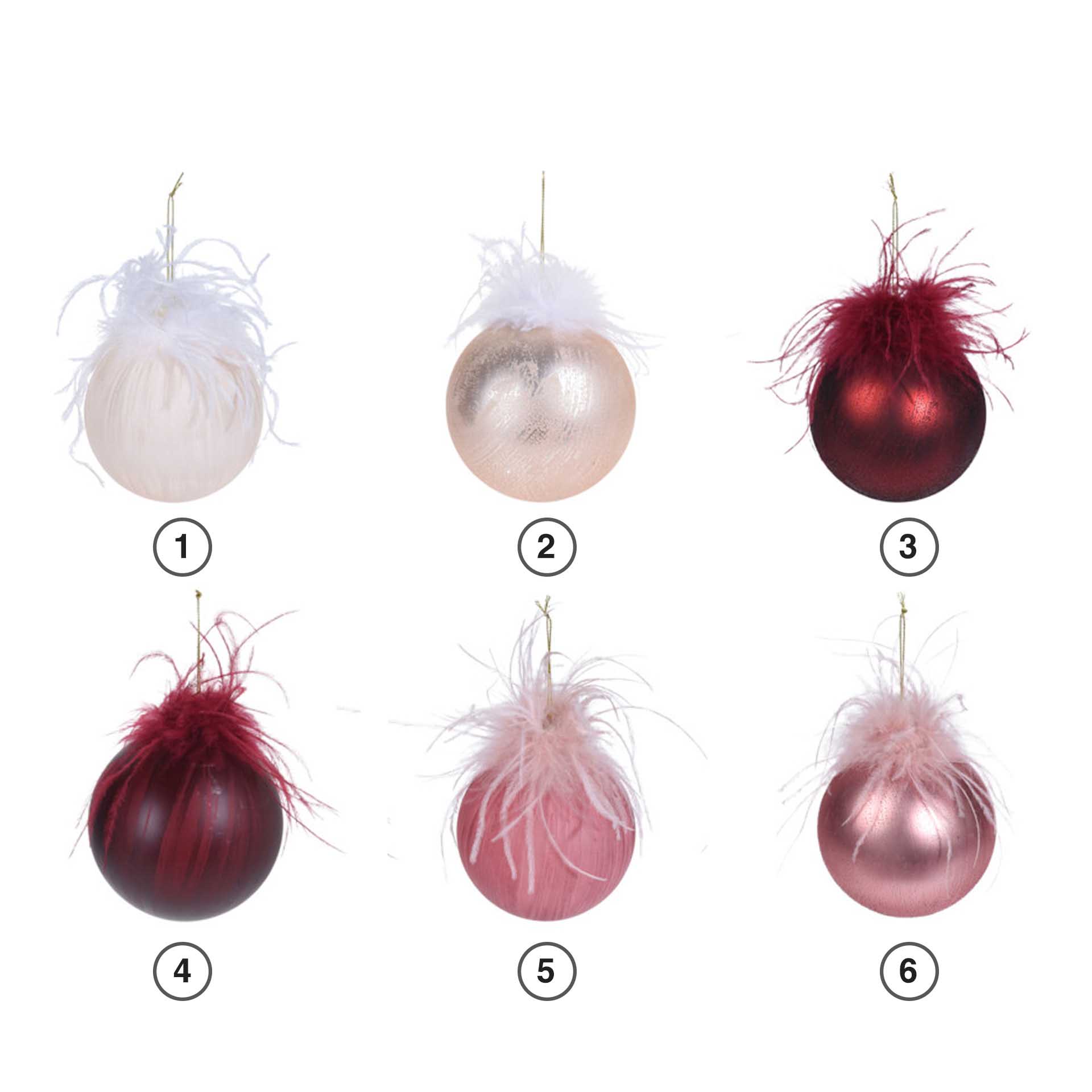 Bola Natal Plumas 10CM