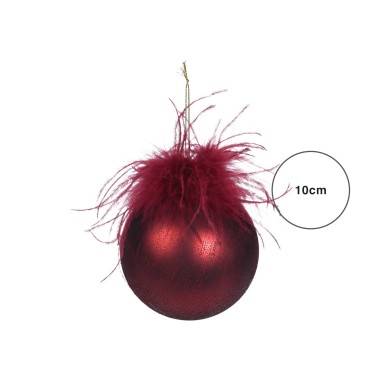 Bola Natal Plumas 10CM