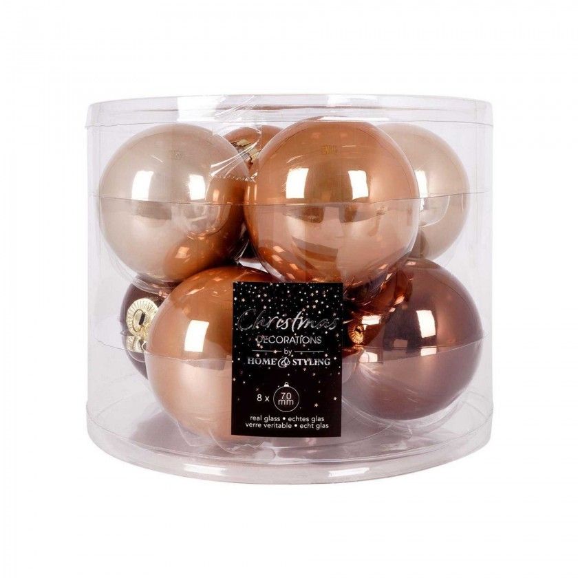 Bola Natal Ambar 7CM Pack 8 Bola Natal Ambar 7CM Pack 8