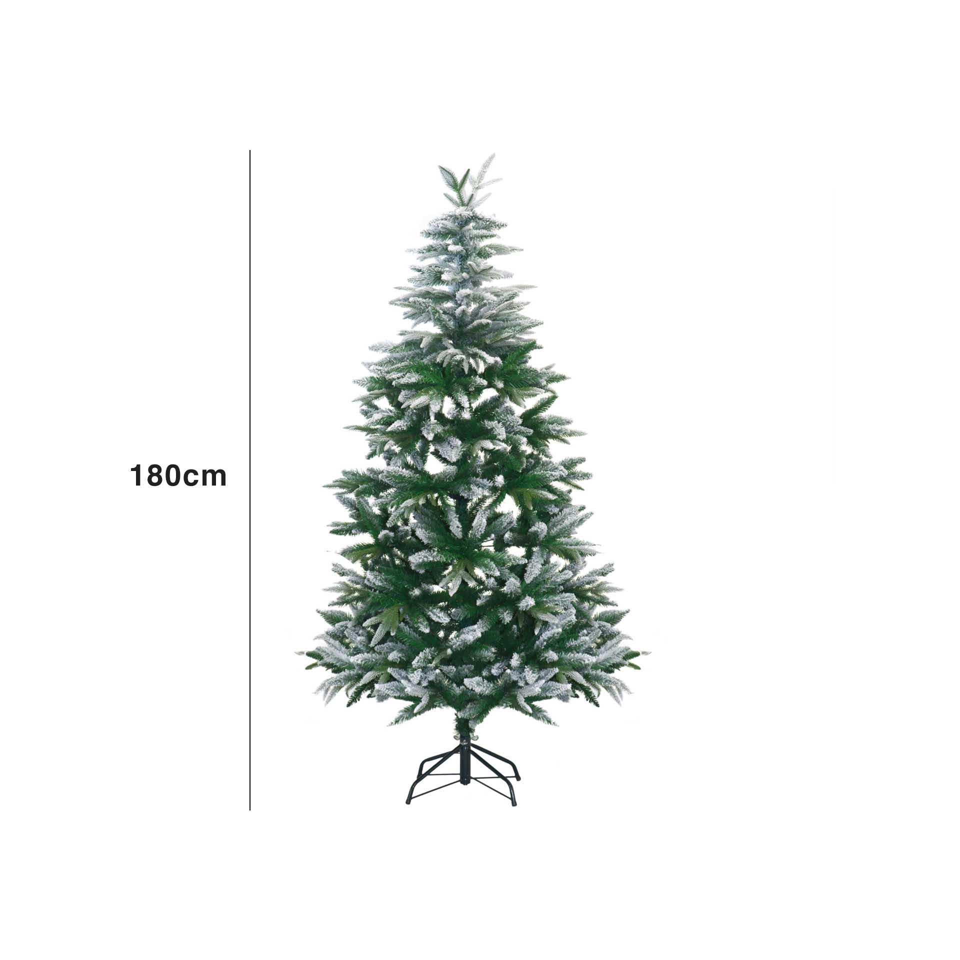 Árvore Natal Verde Com Neve 180CM