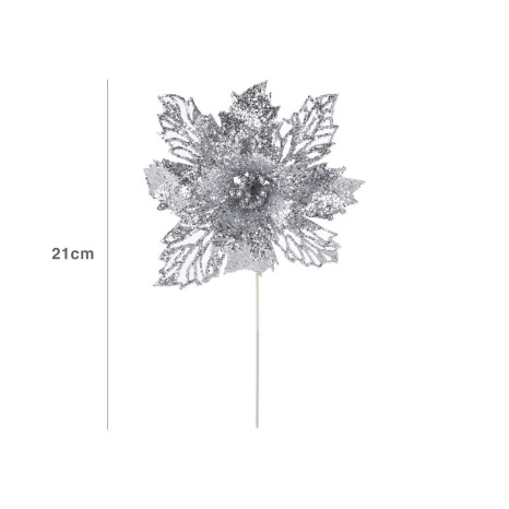 Flor Natal Prateada 21CM - Image product