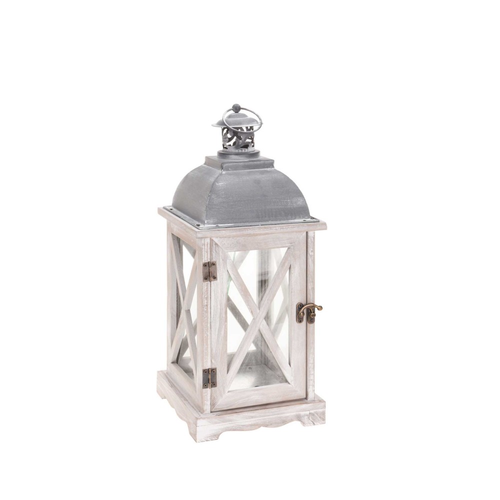 Lanterna Porta Velas Branco 41X16CM