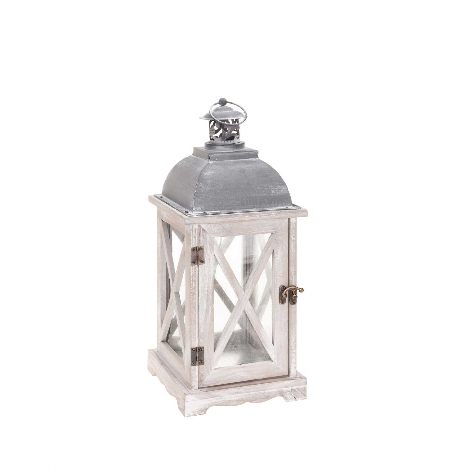 Lanterna Porta Velas Branco 41X16CM