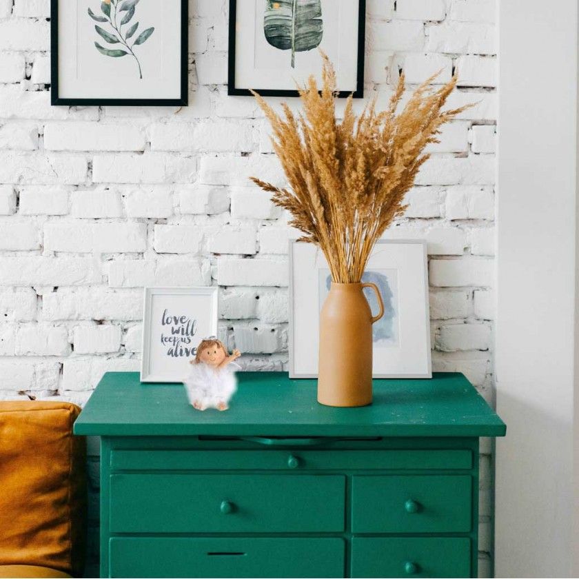 Anjo Decorativo Com Plumas Branco 10CM Anjo Decorativo Com Plumas Branco 10CM