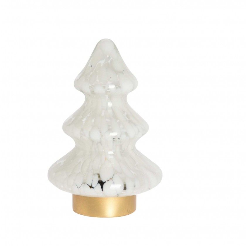 Lâmpada Mesa Com Luz Led Árvore Natal Vidro 20CM Lâmpada Mesa Com Luz Led Árvore Natal Vidro 20CM