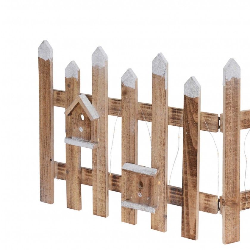 Cerca Com luzes led 98X40CM Castanho Cerca Com luzes led 98X40CM Castanho