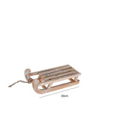 Trenó Com Luzes Led Branco 30CM