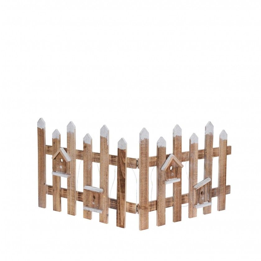 Cerca Com luzes led 98X40CM Castanho Cerca Com luzes led 98X40CM Castanho