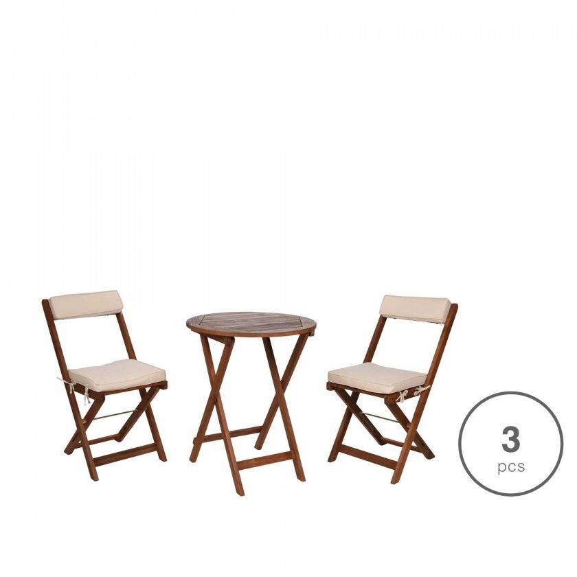 CONJUNTO JARDIM MESA + 2 CADEIRAS MADEIRA CONJUNTO JARDIM MESA + 2 CADEIRAS MADEIRA