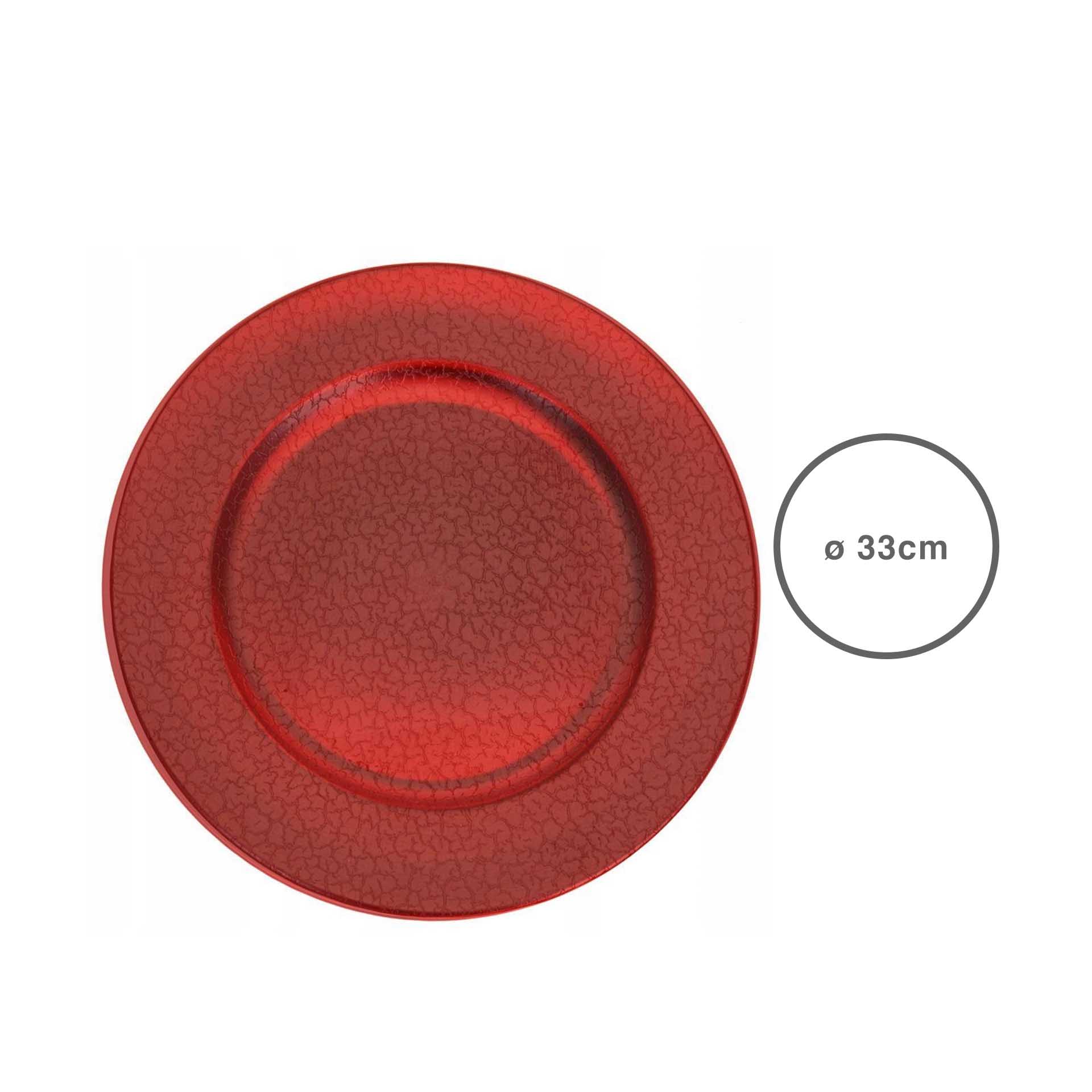 Marcador Prato Plástico Vermelho 33CM