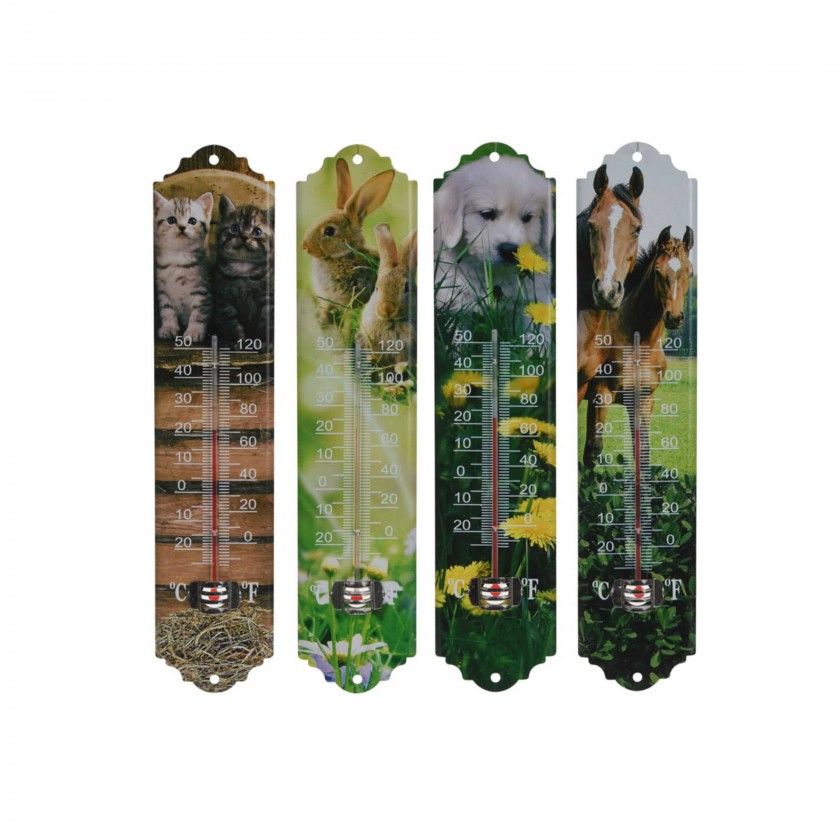 Termómetro com Decoração Animais 30cm Termómetro com Decoração Animais 30cm