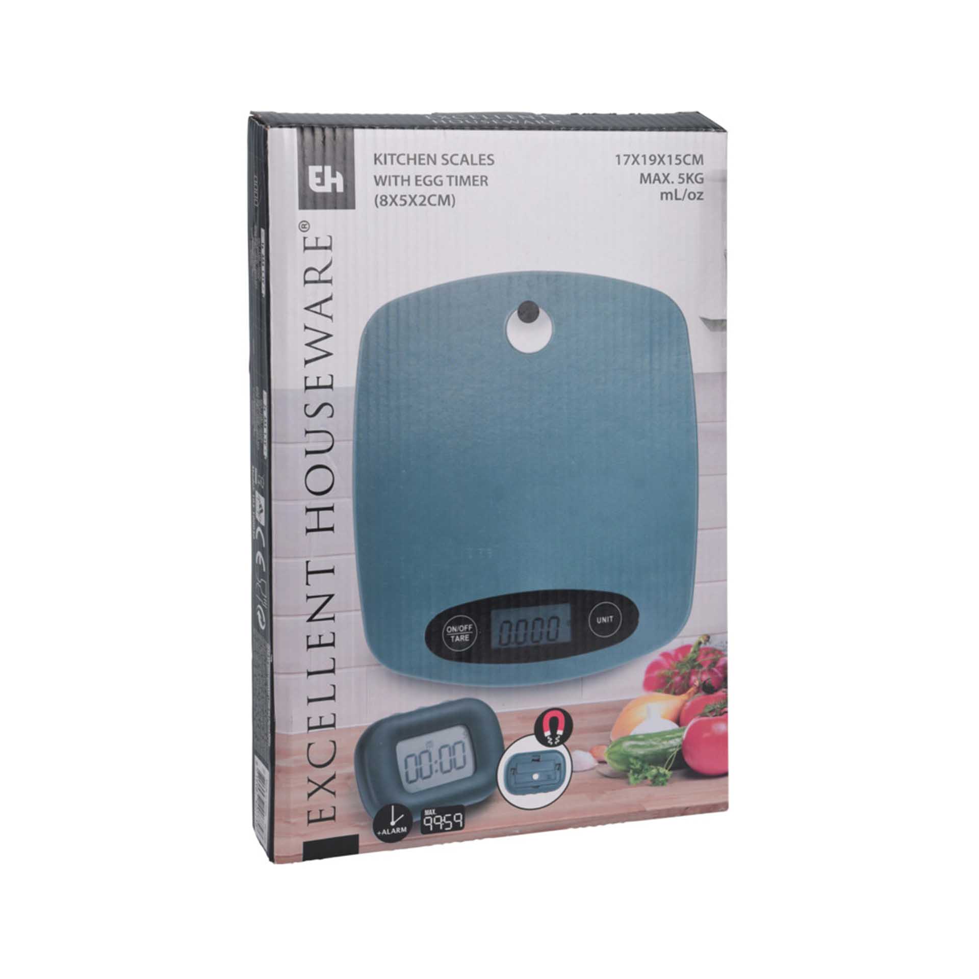 Balança Cozinha Com Temporizador 5KG