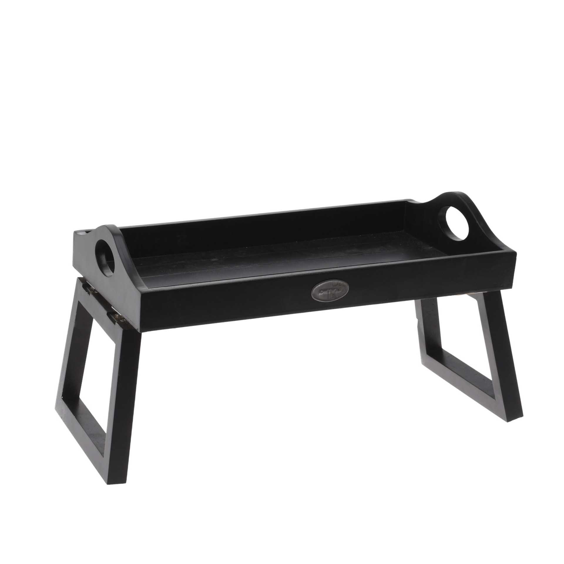 Tabuleiro De Servir Com Pernas Preto 18X30X20CM