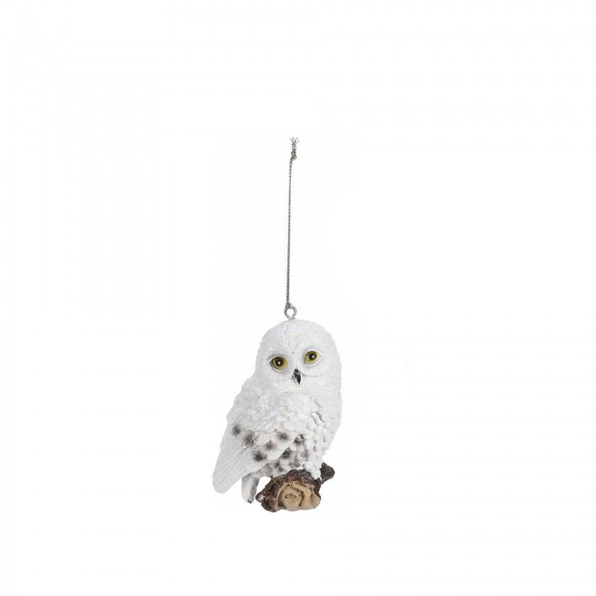 Pendente Coruja Branca 10CM