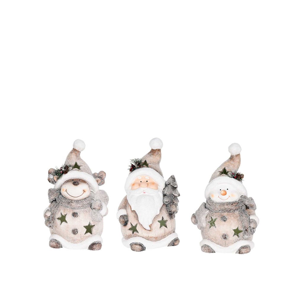 Figura Pai Natal Com Led 34CM