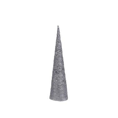 Cone Natal Led Prateado 80CM
