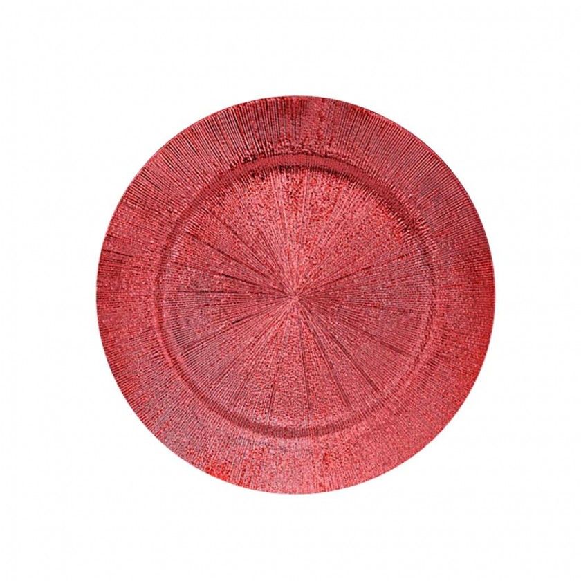 Prato Marcador Vermelho 33CM