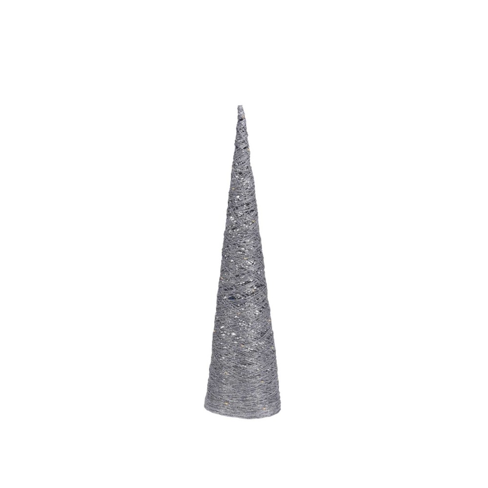 Cone Natal Led Prateado 80CM