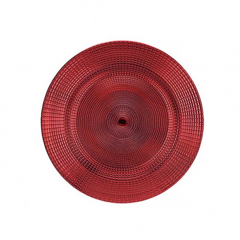 Prato Marcador Vermelho 33CM