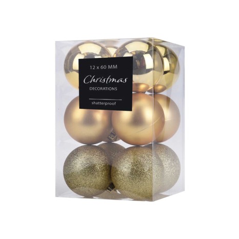 Bola Natal Dourado 6CM Pack 12 - Image product