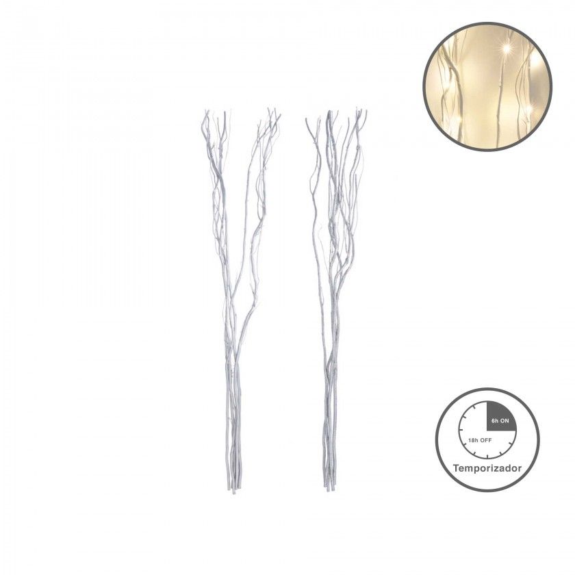 Ramo 40LED Prateado 110CM Ramo 40LED Prateado 110CM