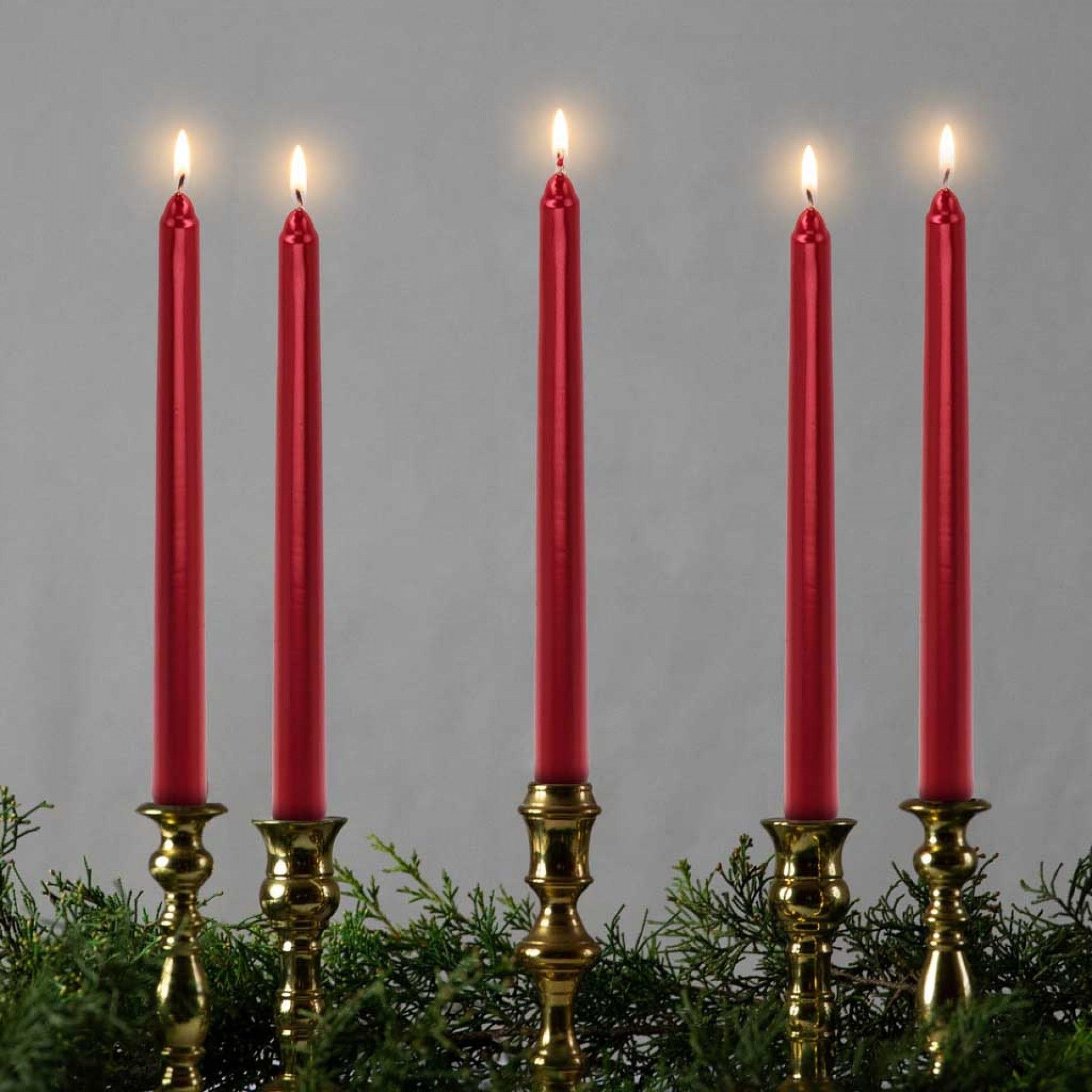 Velas Vermelhas 25CM Pack 2