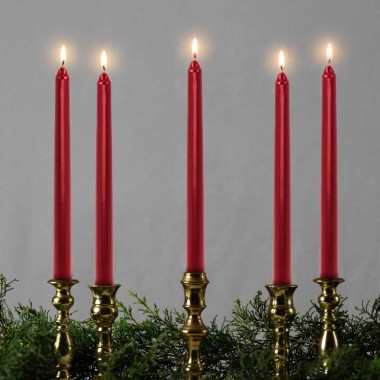 Velas Vermelhas 25CM Pack 2