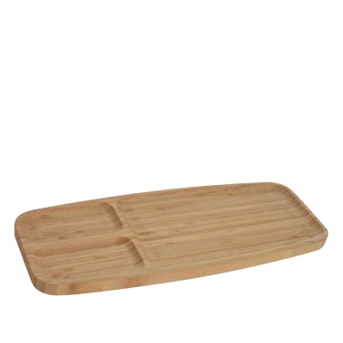 Bandeja Madeira Com Divis�es 39X16X1.8CM