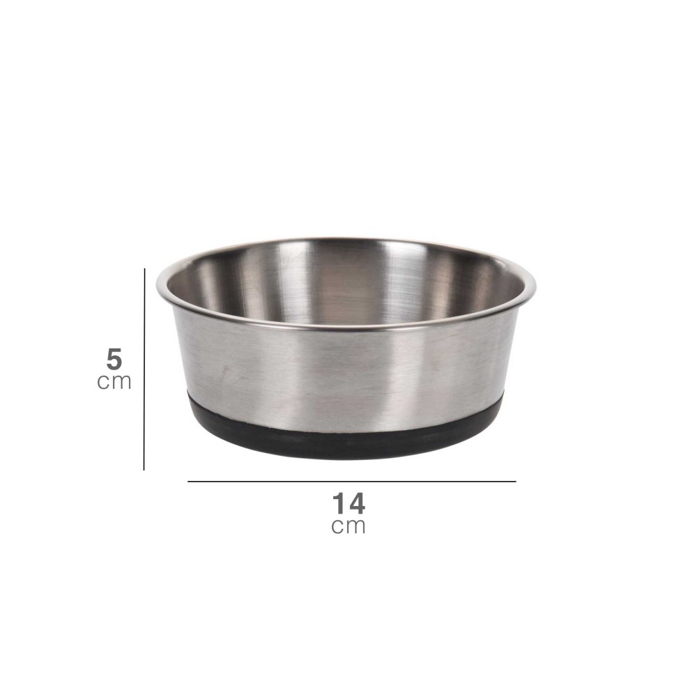 Comedouro/Bebedouro Inox 14x5cm