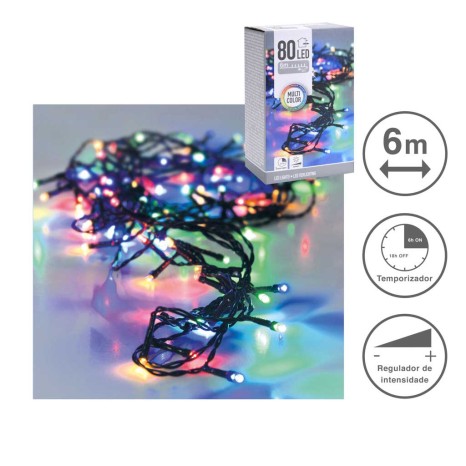 Grinalda 80 Leds Luz Multicor - Image product