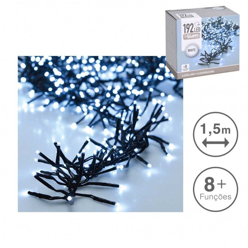 Grinalda 192 Leds Luz Fria